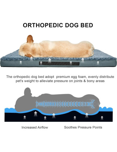 Cama ortopédica para perros Kimpets 50.8x40.6 cm con funda lavable