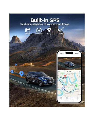 Cámara Dash 4K Driveye D7 con GPS y Wi-Fi 128GB