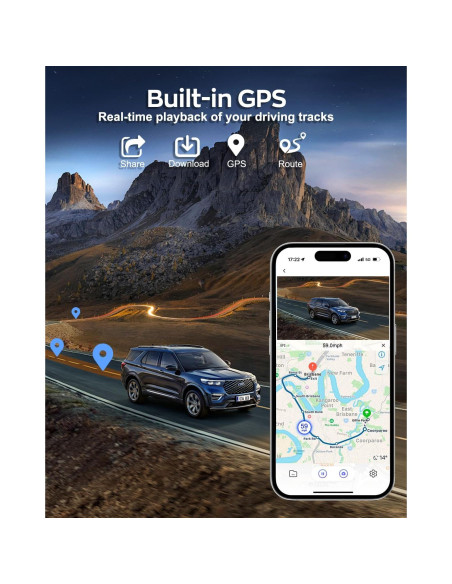 Cámara Dash 4K Driveye D7 con GPS y Wi-Fi 128GB