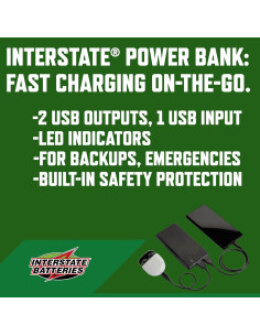 Batería Portátil Interstate PBK0010 10,000mAh Carga Rápida 2