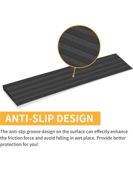 Rampa de Umbral de Goma EYAYEN 2 cm x 1 m Antideslizante