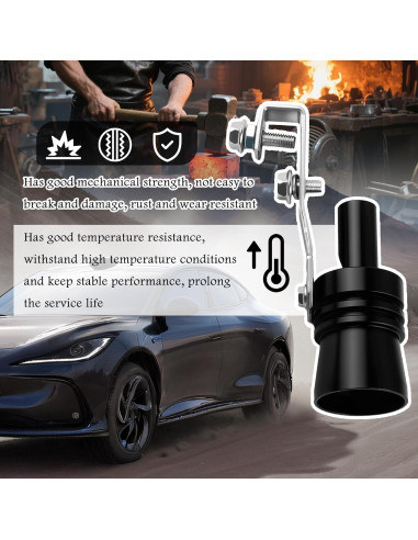 Silbato Turbo de Coche YGDMD 2PCS Aluminio Rojo y Negro