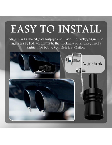 Silbato Turbo de Coche YGDMD 2PCS Aluminio Rojo y Negro