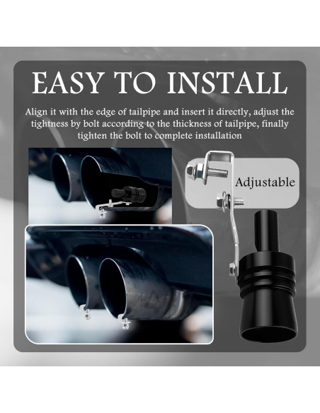 Silbato Turbo de Coche YGDMD 2PCS Aluminio Rojo y Negro