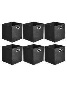 Organizador Plegable Amazon Basics 6 Cubos 26.7x26.7x27.9cm Negro