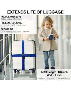 Juego de Correas y Etiquetas RIVESAB para Equipaje Azul 2