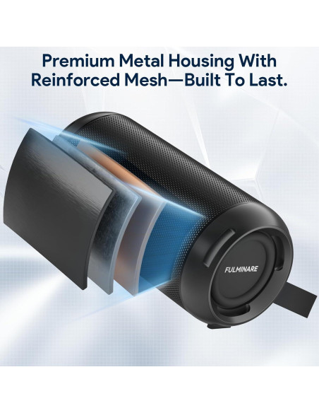 Altavoz Bluetooth FULMINARE HS12 26W Impermeable 16H Negro