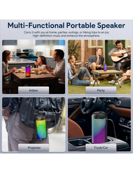 Altavoz Bluetooth FULMINARE HS12 26W Impermeable 16H Negro