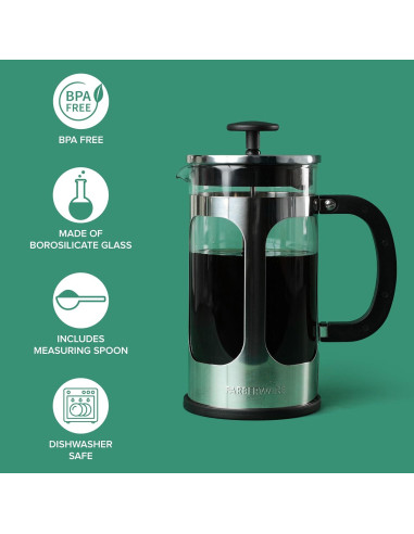 Cafetera Prensa Francesa Farberware Acero Inoxidable 8 Tazas