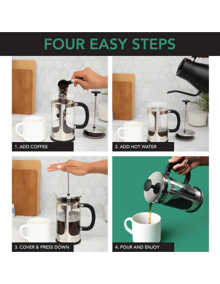 Cafetera Prensa Francesa Farberware Acero Inoxidable 8 Tazas