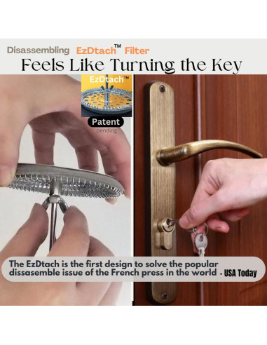 Cafetera Prensa Francesa EzDtach Acero Inoxidable 1L Cobre