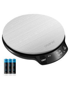 Balanza Digital de Cocina CHWARES 5kg Acero Inoxidable LED
