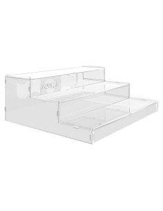 Estante de Especias Evron Acrílico Transparente 3 Niveles 26.67 cm