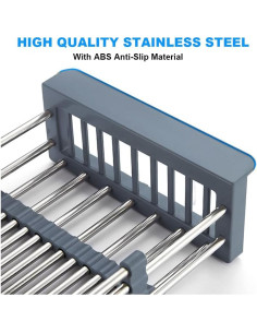 Escurridor de Platos Expandible BLYPHOO Acero Inoxidable 304 2