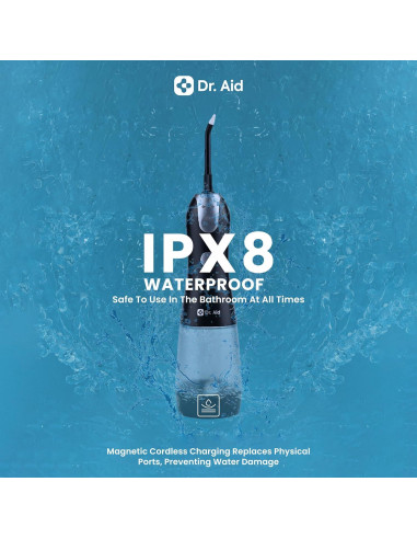 Irrigador Dental Dr. Aid Portátil Inalámbrico Negro 326ml