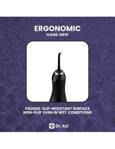 Irrigador Dental Dr. Aid Portátil Inalámbrico Negro 326ml