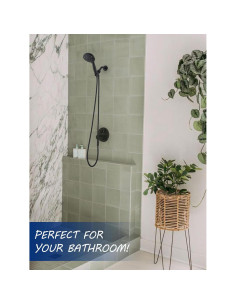 Cabezal de Ducha de Mano YASINU 10 Configuraciones 12.7 cm Negro 2