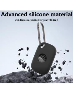 4 Fundas de Silicona para Tile Pro 2024 con Llavero - Negro 2