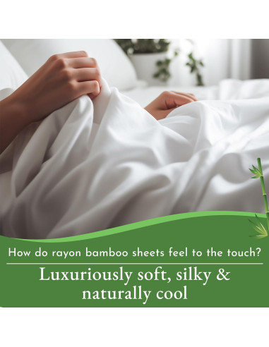 Conjunto de Sábanas Queen California Design Den Rayón Bambú - Blanco