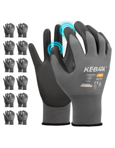 Guantes de Trabajo Kebada W1 Táctiles 12 Pares Medianos