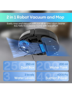 Robot Aspirador y Mopa Bagotte A21, 4000Pa, Control WiFi 2