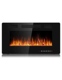 Chimenea Eléctrica Empotrada BOSSIN 76 cm Control Remoto