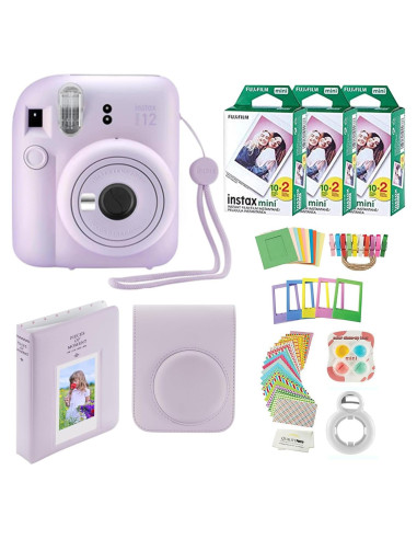Cámara Instantánea Fujifilm Instax Mini 12 Púrpura + 60 Fotos