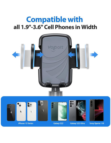 Soporte para Teléfono en Portavasos Volport, Ajustable 360