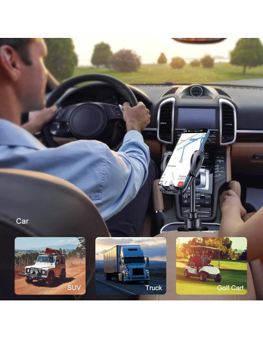 Soporte para Teléfono en Portavasos Volport, Ajustable 360