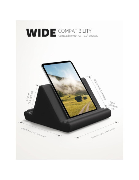 Soporte de almohada para tablet Lamicall - 4 ángulos ajustables