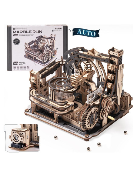 Rompecabezas 3D ROKR Spaceport de Mármol LGC01, 472 Piezas