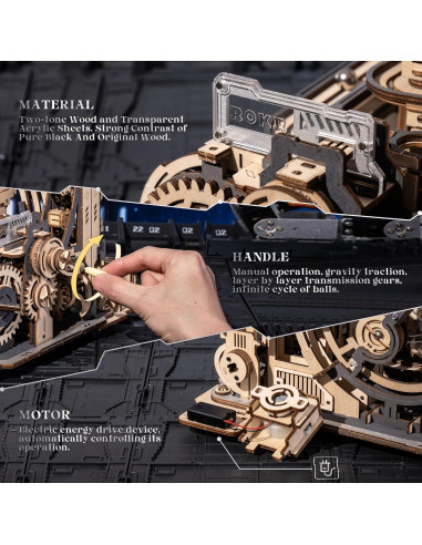 Rompecabezas 3D ROKR Spaceport de Mármol LGC01, 472 Piezas