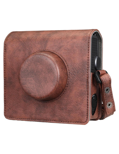 Funda Protectora Fintie para Cámara Fujifilm Instax Wide EVO - Cuero Vegano Marrón