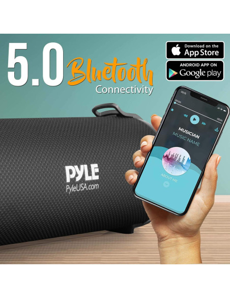 Altavoz Boombox Bluetooth Pyle PBMSPG3BK - 8.5W, Radio FM, USB