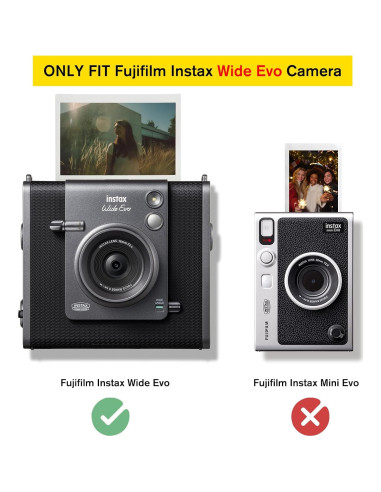 Funda Protectora Fintie para Cámara Fujifilm Instax Wide EVO - Cuero Vegano Marrón