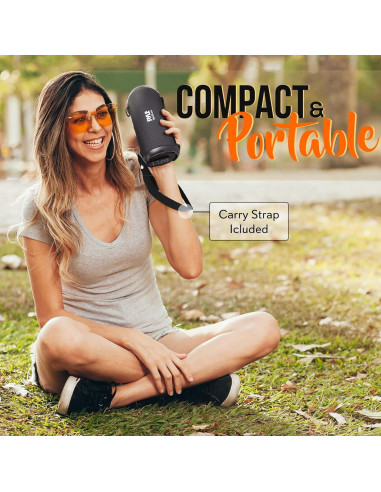 Altavoz Boombox Bluetooth Pyle PBMSPG3BK - 8.5W, Radio FM, USB