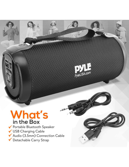 Altavoz Boombox Bluetooth Pyle PBMSPG3BK - 8.5W, Radio FM, USB