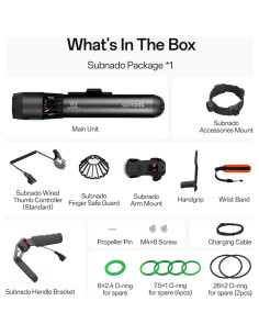 Scooter Submarino Waydoo Subnado Negro y Rojo 1.36 kg 2