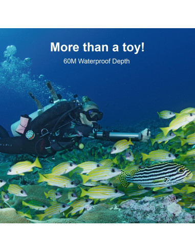 Scooter Submarino Waydoo Subnado Negro y Rojo 1.36 kg