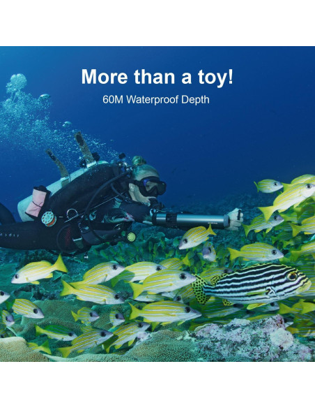 Scooter Submarino Waydoo Subnado Negro y Rojo 1.36 kg