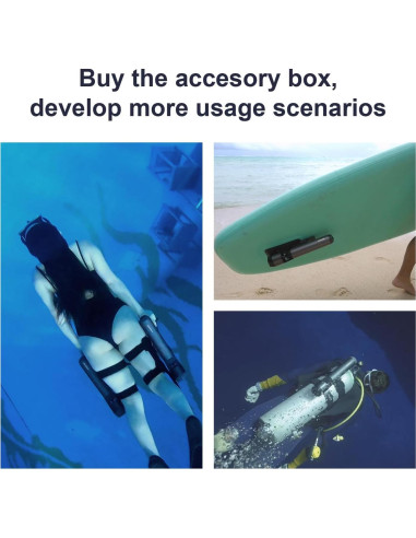 Scooter Submarino Waydoo Subnado Negro y Rojo 1.36 kg