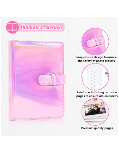 Álbum de Fotos 64 Bolsillos Hearoo Rosa Mágico 12x16 cm
