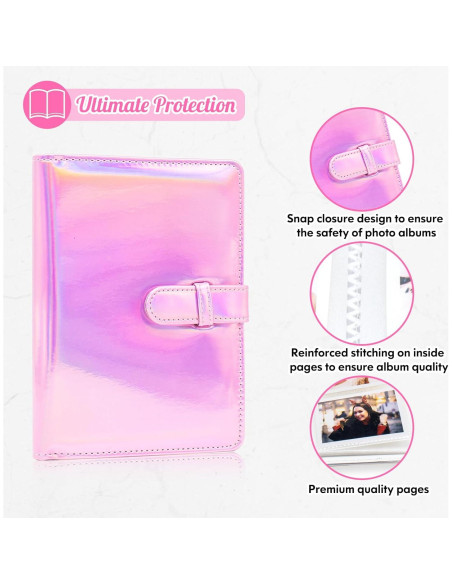 Álbum de Fotos 64 Bolsillos Hearoo Rosa Mágico 12x16 cm