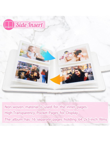 Álbum de Fotos 64 Bolsillos Hearoo Rosa Mágico 12x16 cm