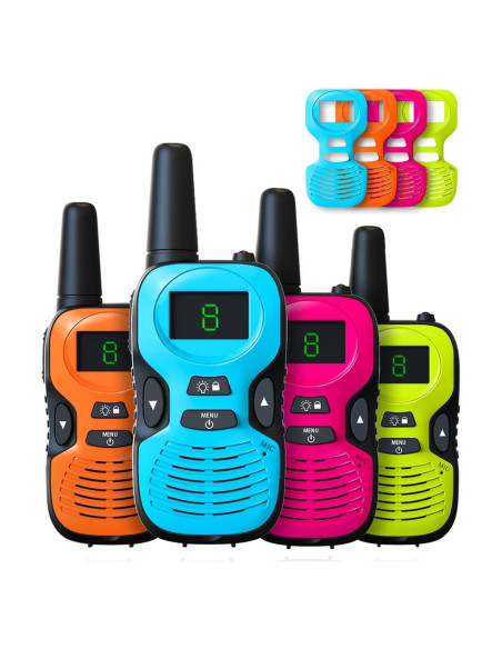 Walkie Talkies Hetyue para Niños - Alcance 4,83 km - 4 Pzs Walkie Talkies Hetyue para Niños - Alcance 4,83 km - 4 Pzs
