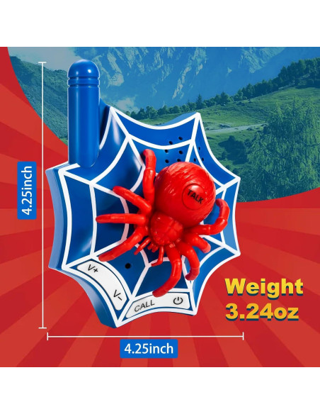 Walkie Talkies Araña AZYFEI - 1 km Alcance, 3 Canales