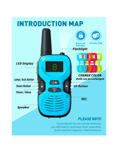 Walkie Talkies Hetyue para Niños - Alcance 4,83 km - 4 Pzs 2