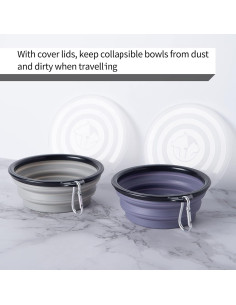 Cuenco Plegable para Perros SLSON Pequeño con Tapa 2