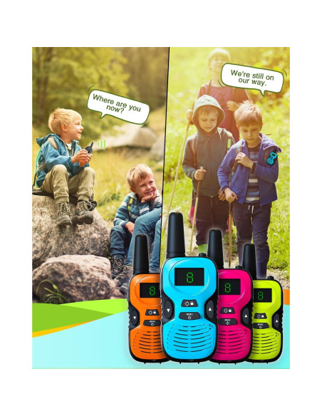 Walkie Talkies Hetyue para Niños - Alcance 4,83 km - 4 Pzs Walkie Talkies Hetyue para Niños - Alcance 4,83 km - 4 Pzs
