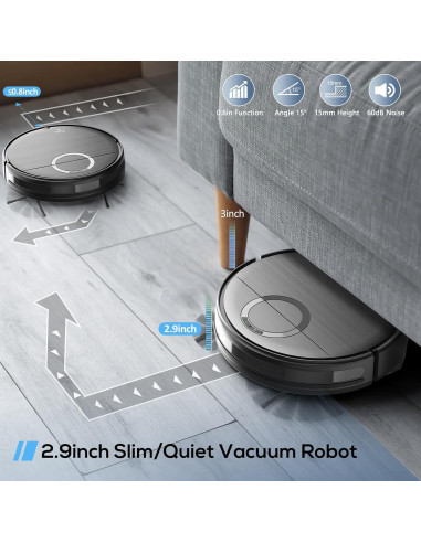 Aspiradora Robot MAMNV T7S 2 en 1 con Control Remoto 2000Pa